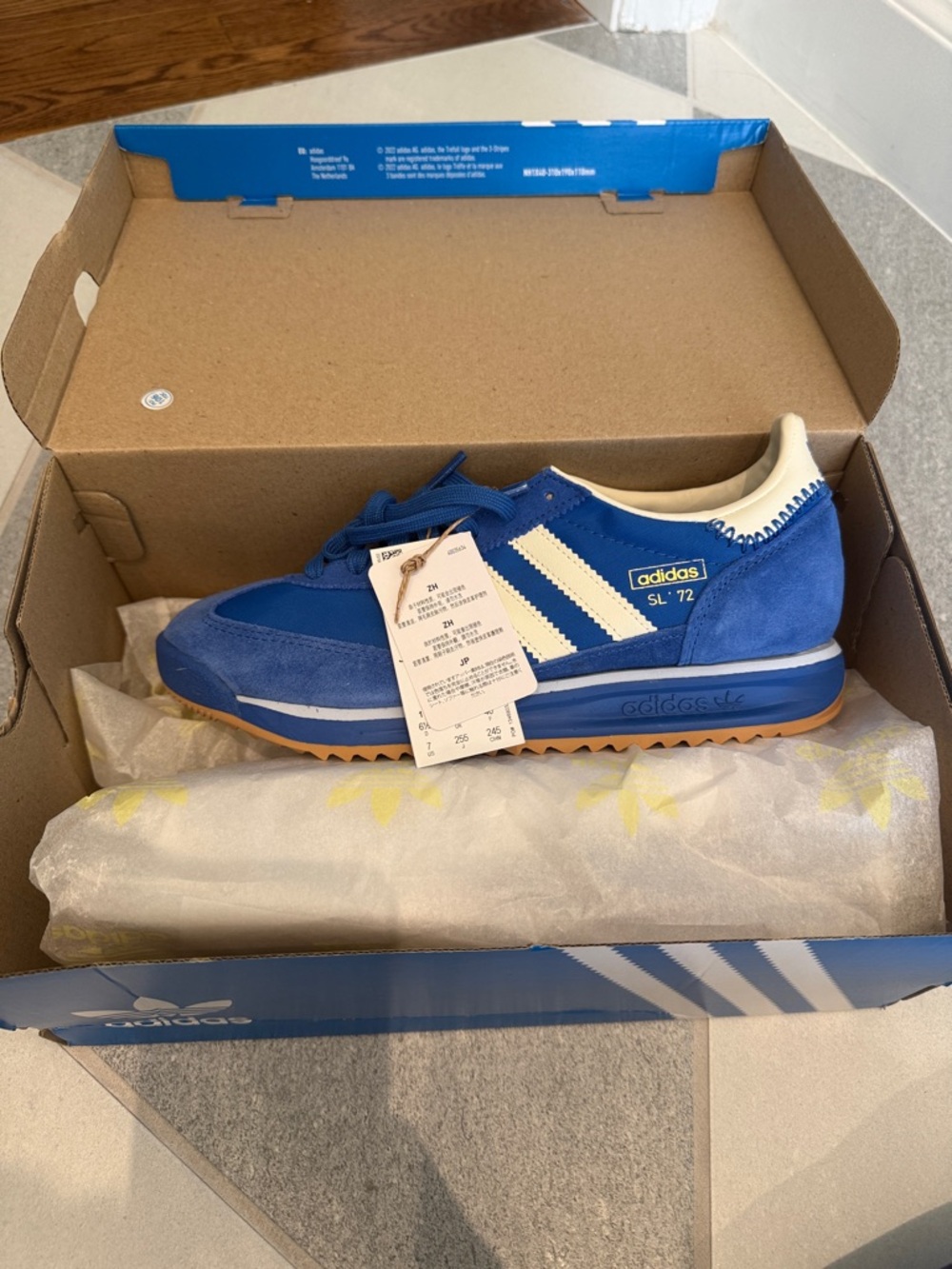 adidas SL '72 Men's Blue with White Stripes Sneakers